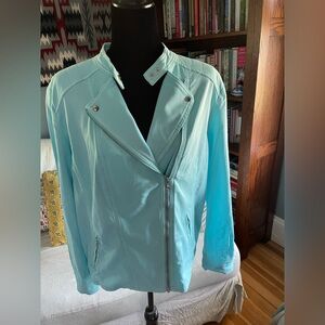 Chico’s Moto Charmed Twill l/s Jacket Chico’s Sz 2 (US 12-14) NWT